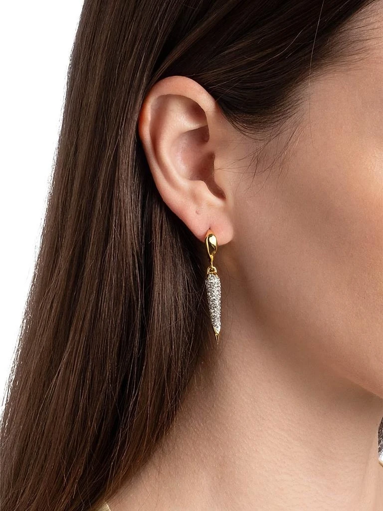 Alexis Bittar Solanales Spear 14K-Gold-Plated, Rhodium-Plated 
Glass Crystal Drop Earrings 2