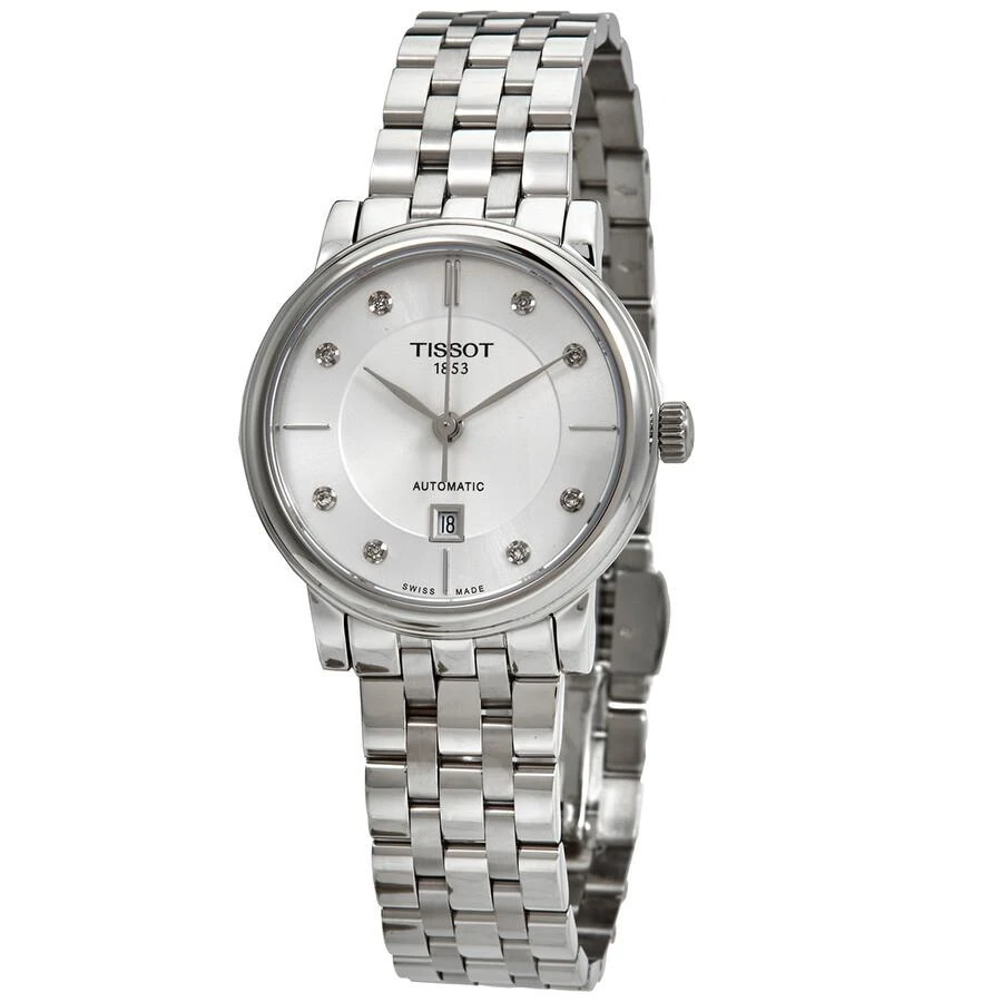 Tissot Tissot Carson Premium Automatic Diamond White Dial Ladies Watch T122.207.11.036.00 1