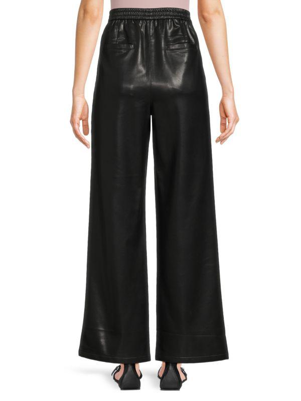 The Range Faux Leather Wide Leg Pants