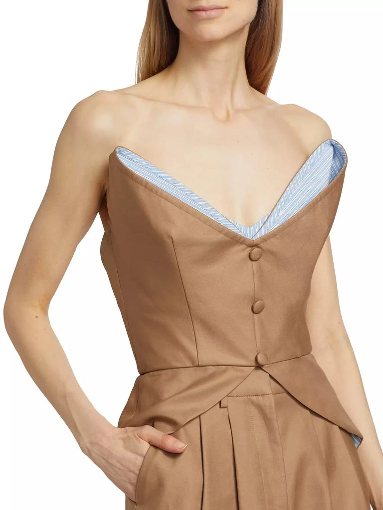 Rosie Assoulin Mother Of Buttons Bodice Top 6