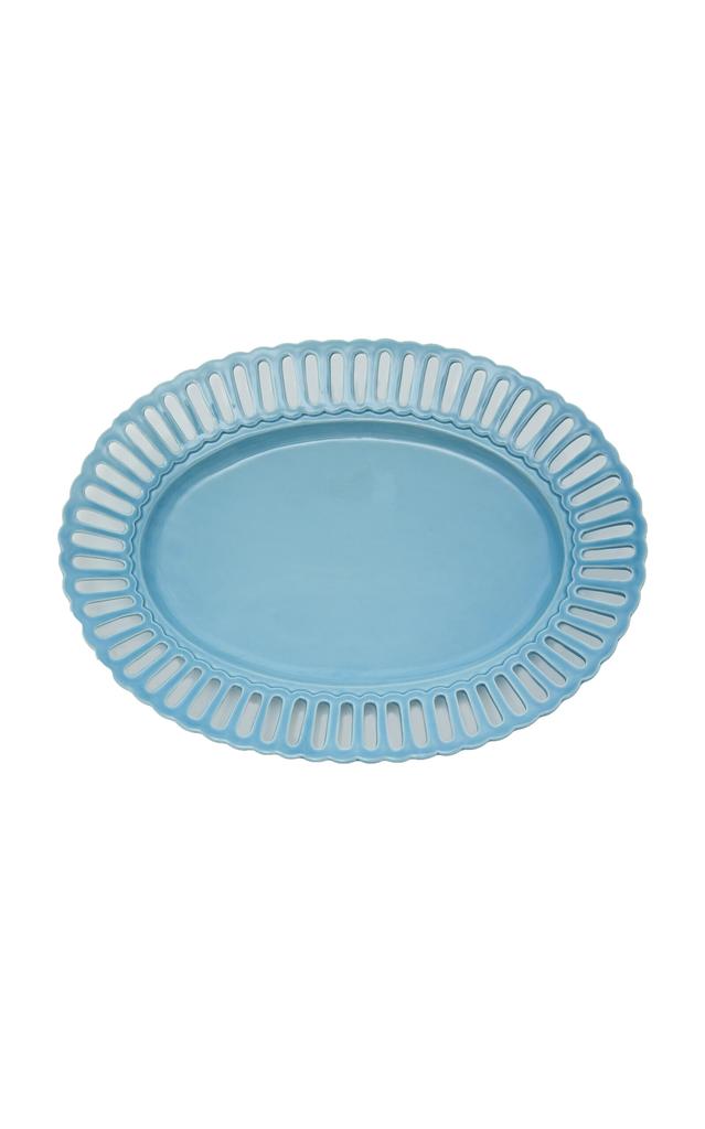 MoDA Moda Domus - Balconata Creamware Serving Tray - Blue - Moda Operandi