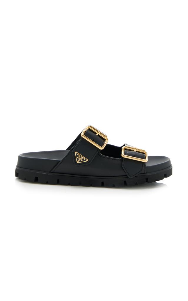 スリッポン PRADA CHOCOLATE LEATHER SLIPPERS Prada Chocolate leather slippers - Brown | Wanan Luxury