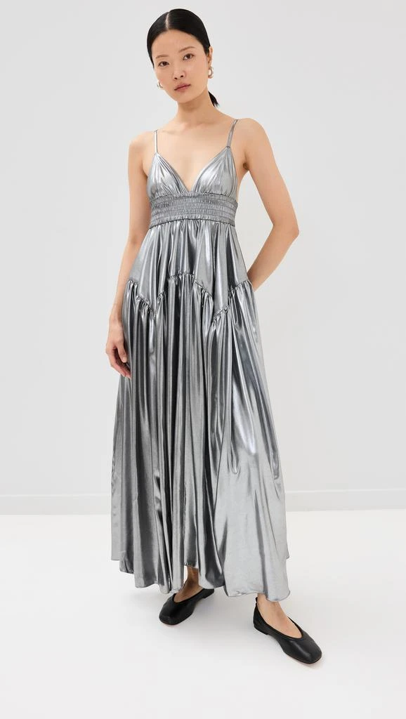 ROSETTA GETTY Gathered Peplum Camisole Dress 4