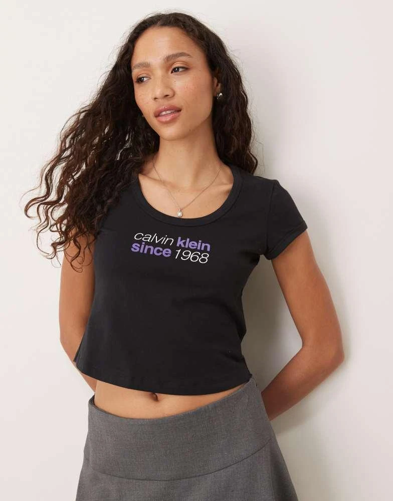 Calvin Klein Calvin Klein Jeans 1968 slogan t-shirt in black