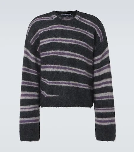 Acne Studios Striped wool and mohair-blend sweater 1