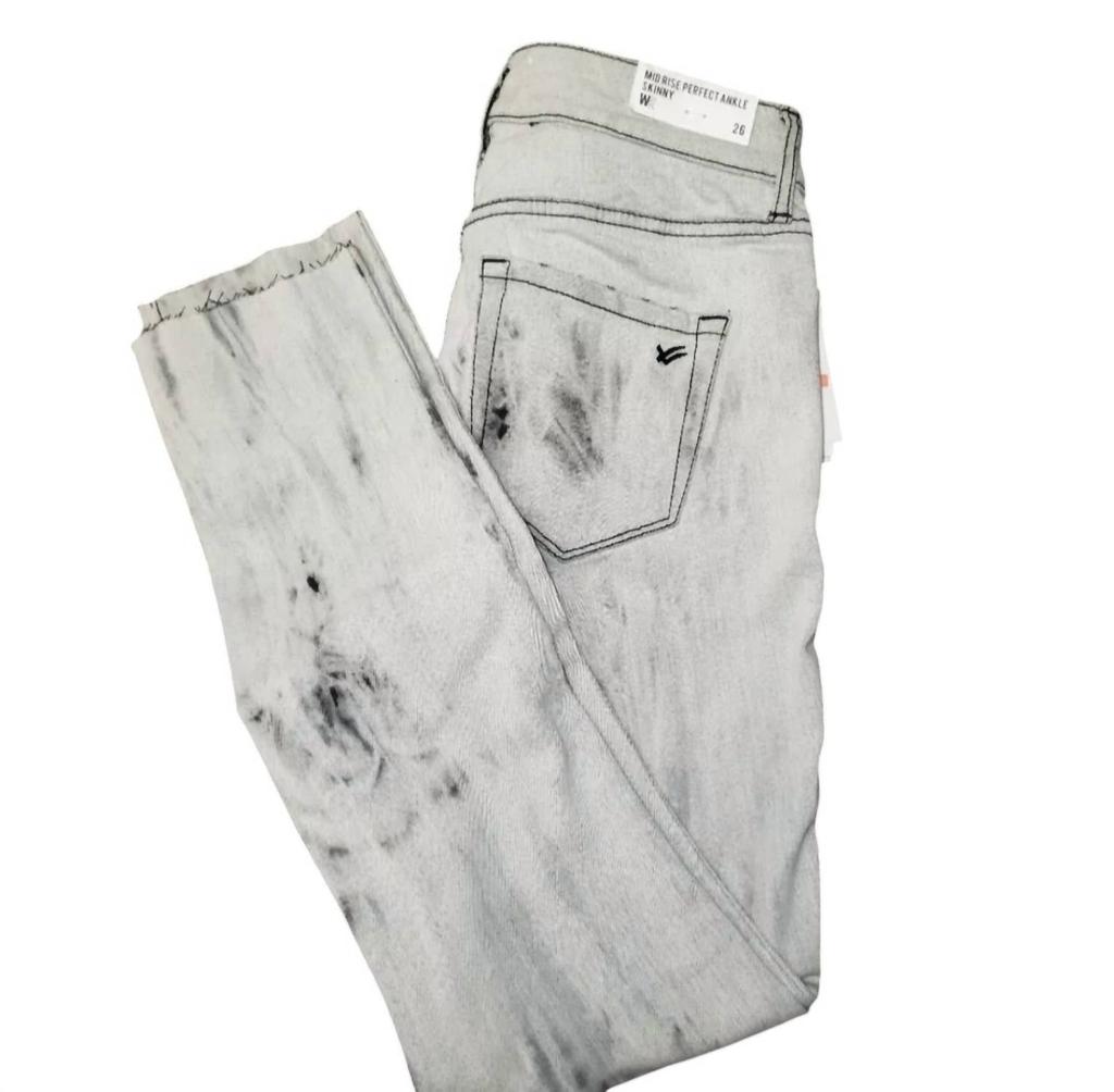 William Rast Women's Washed Mid Rise Skinny Jeans In Gray