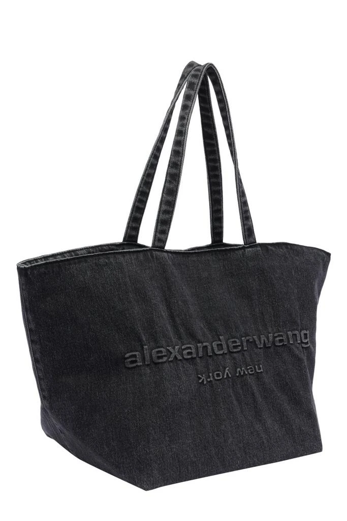 Alexander Wang Alexander Wang Logo Embossed Large Denim Tote Bag 3