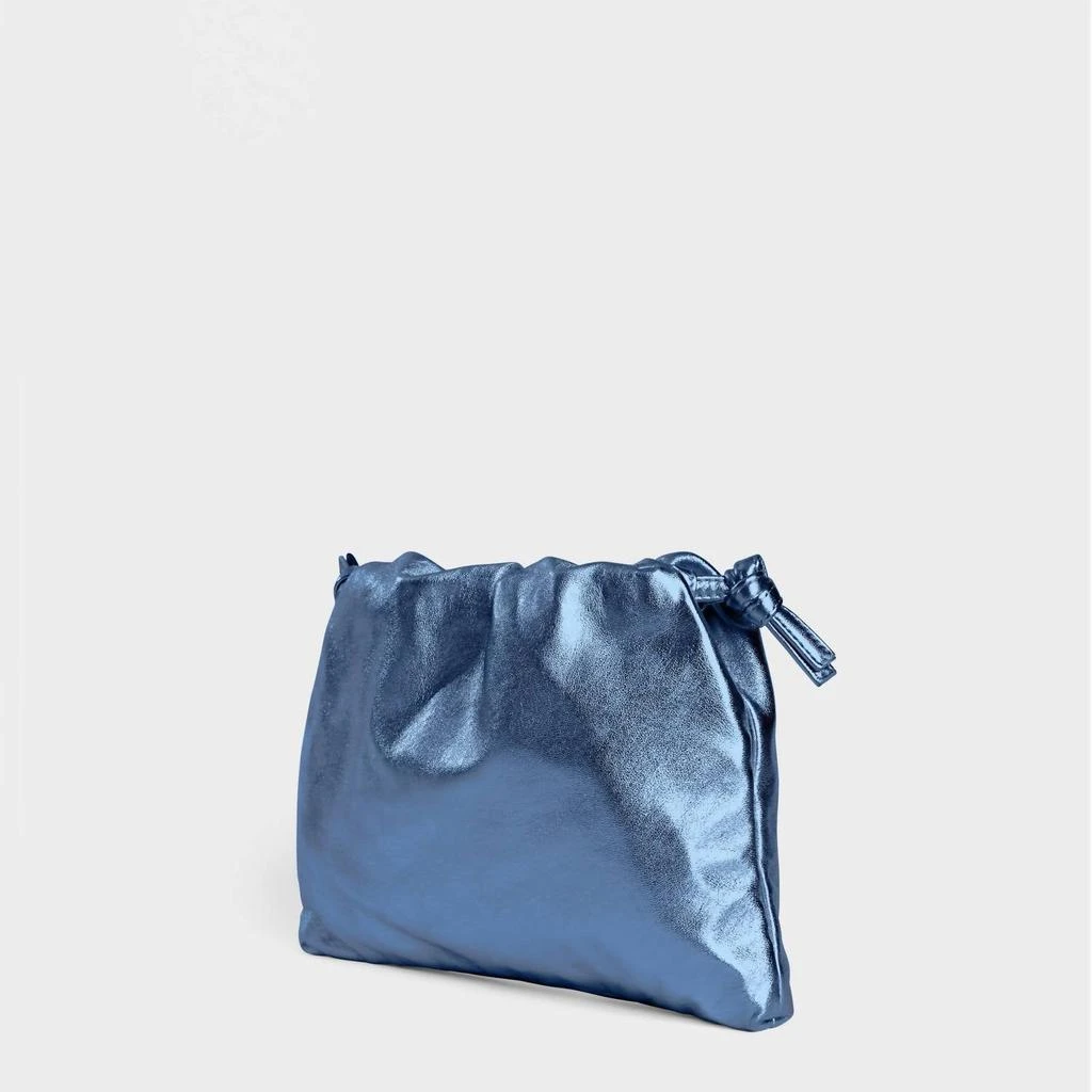 Lemiz Women's Monica Crossbody Clutch Bag In Blue Metallic 4
