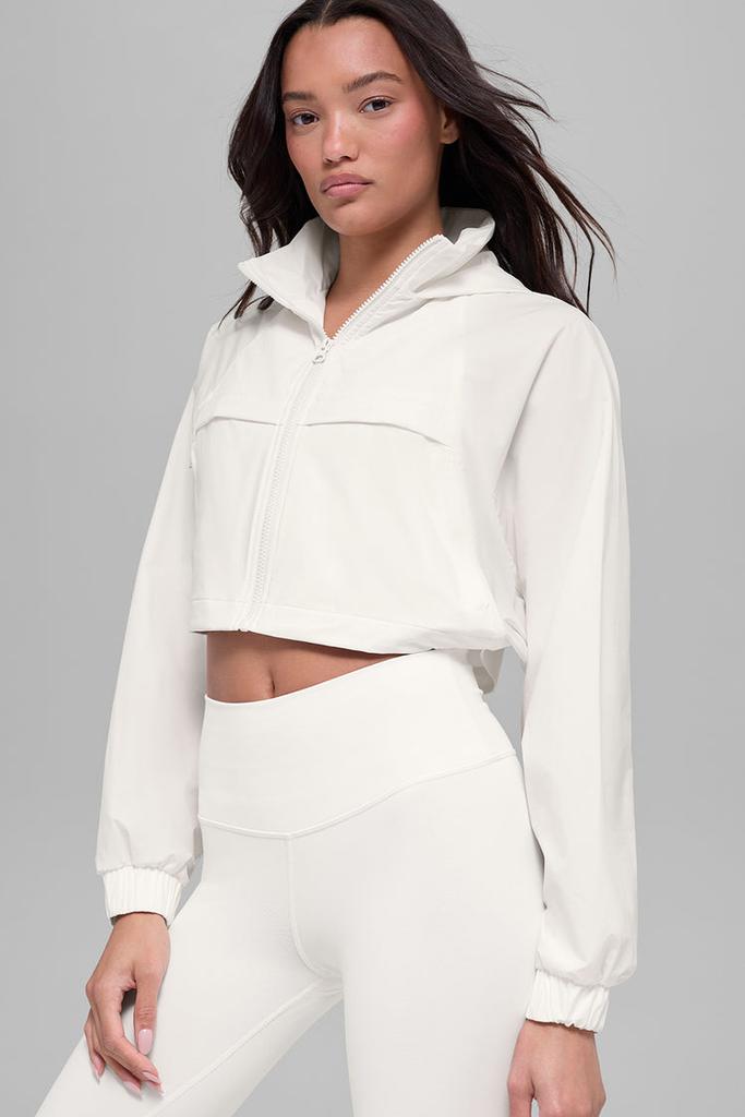 Alo Cropped Playmaker Jacket - Ivory - Jackets - Free Shipping
