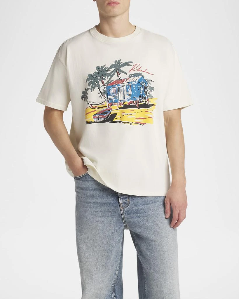 Rhude Men's Beachside Graphic T-Shirt 2