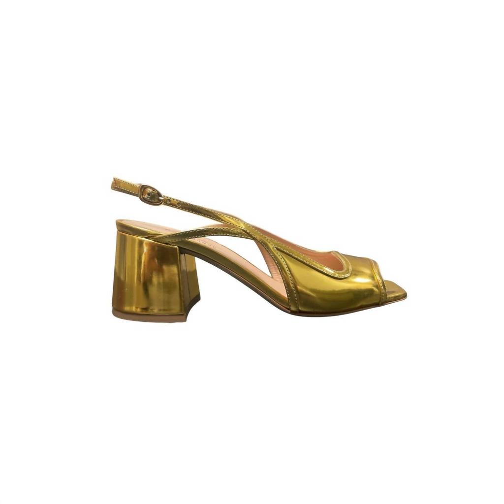 Rupert Sanderson Women's Cavalcade Mirror Heels In Gold