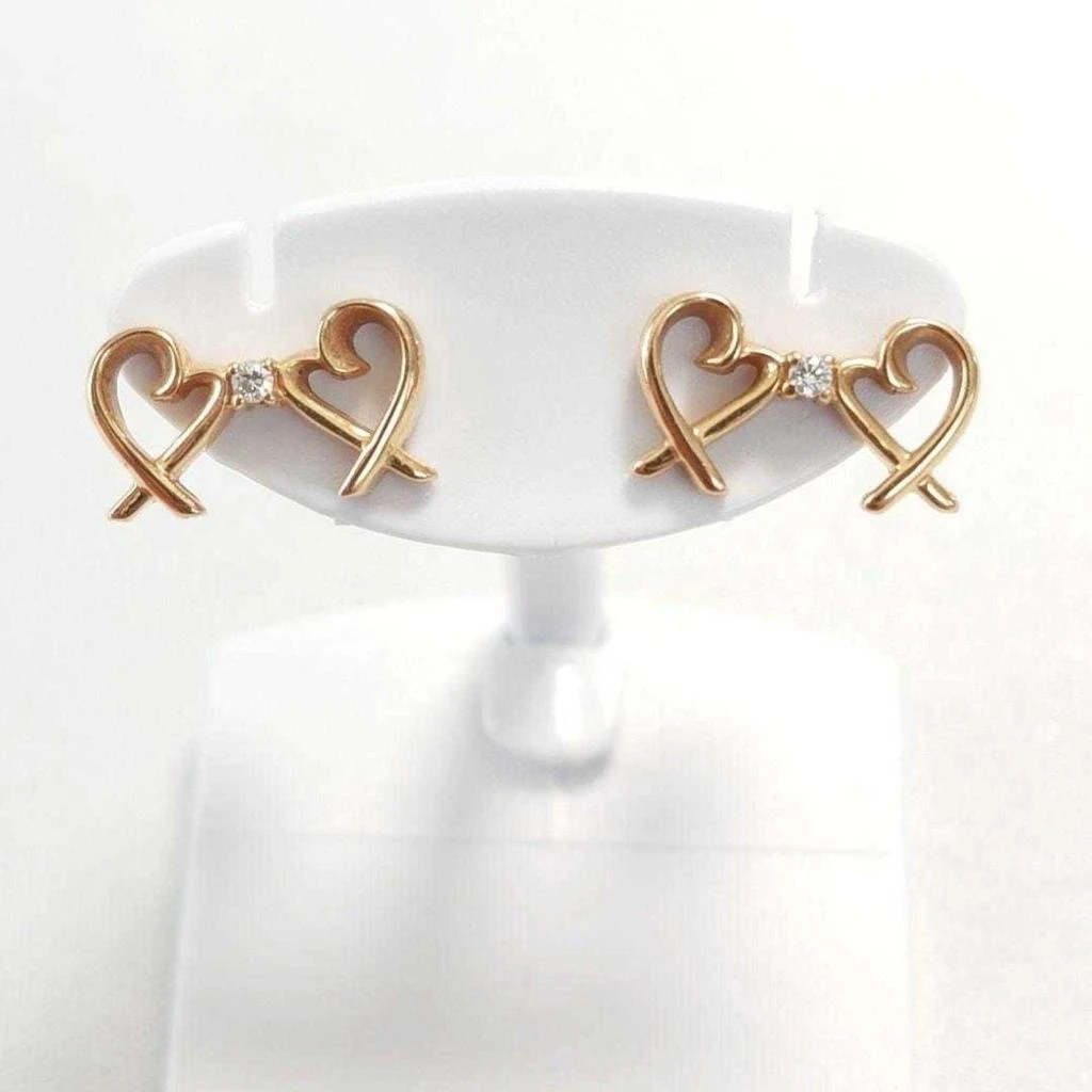 Tiffany 
Co. Loving Heart yellow gold (18K) Stud Earrings (Pre-Owned) 2