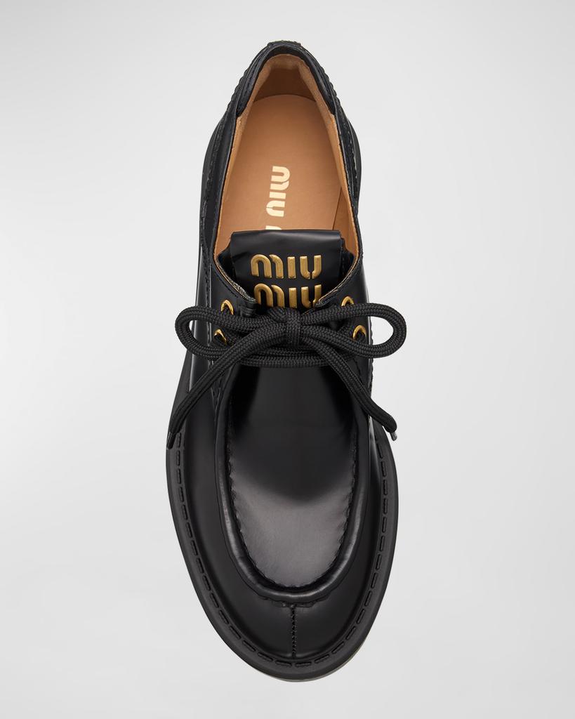 ローファー・オックスフォード MIU MIU MIU MIU BOAT LOAFERS Miu Miu Women's Woven Boat Loafers | Bloomingdale's