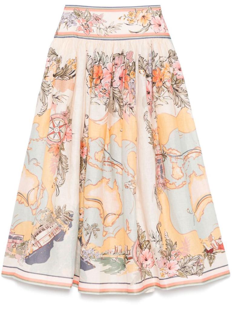 【Zimmermann】CRUSH BELTED TUCK SKORT ショートパンツ Crush Belted Tuck Skort | Zimmermann | Le Mill