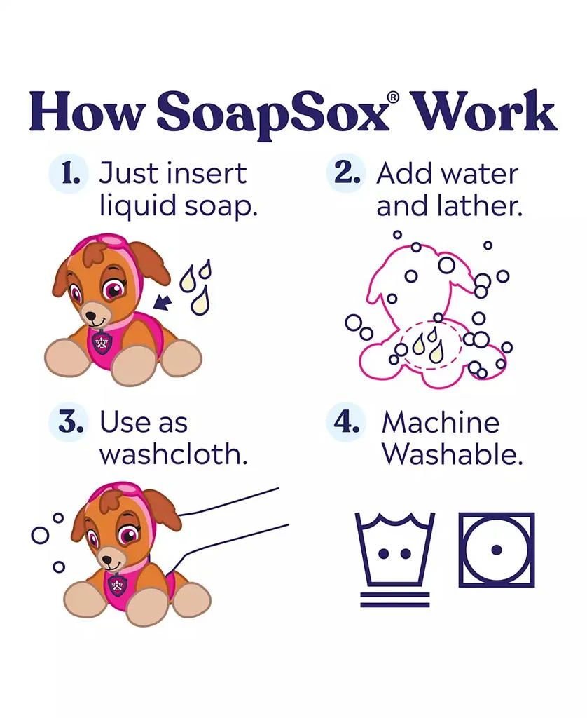 SoapSox Paw Patrol Skye Bath Toy Sponge 2