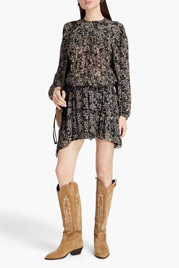 Isabel Marant Étoile Nimazu asymmetric gathered floral-print chiffon mini dress