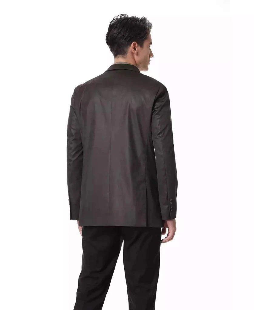 Daniel Hechter Mens Dark Brown Microsuede two button Sport Coat 3