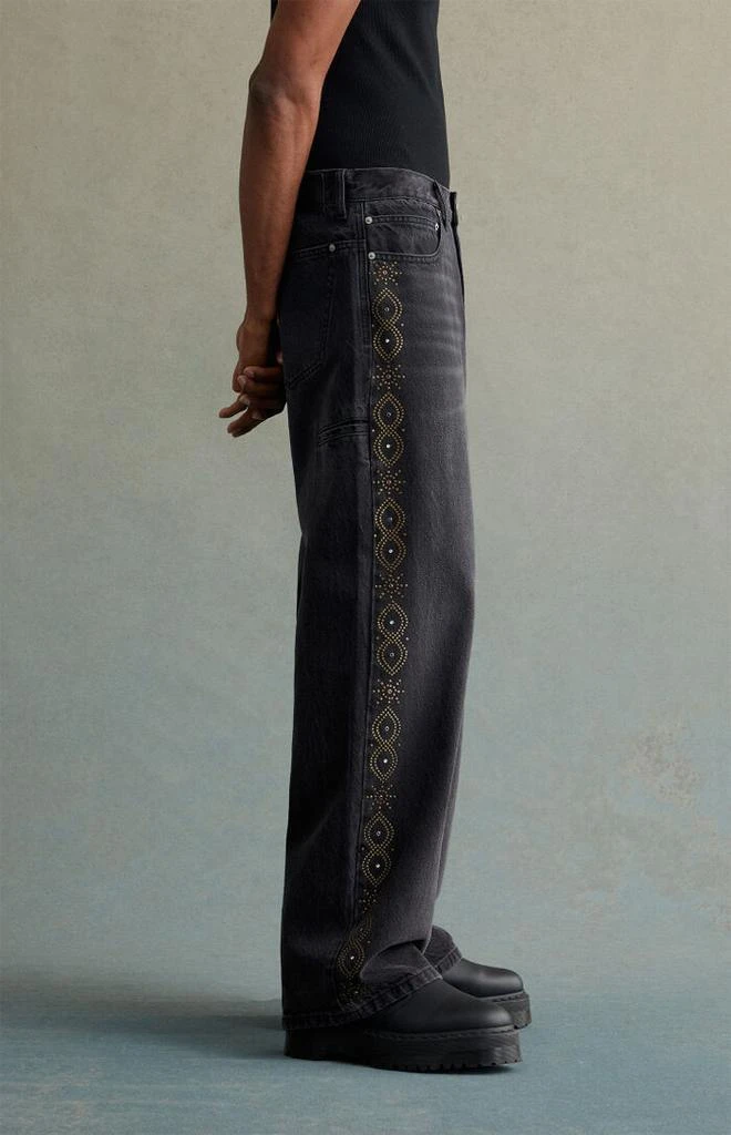RARE DNM EDIT Black Studded Extreme Baggy Jeans 4