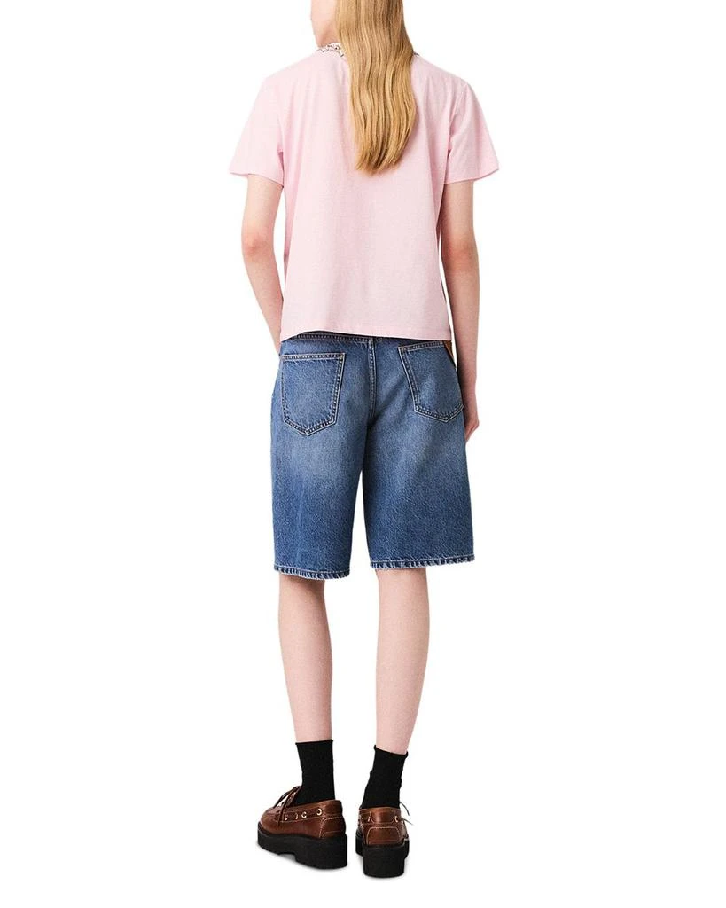 Maje Short Sleeve Jewel Neck Tee 4