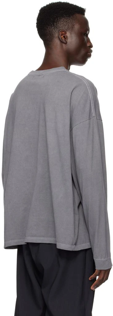 JieDa Gray Overdyed Long Sleeve T-Shirt 3
