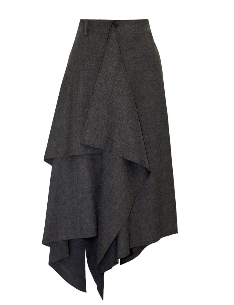 Pixie Market Grey Asymmetric Scarf Skirt 5