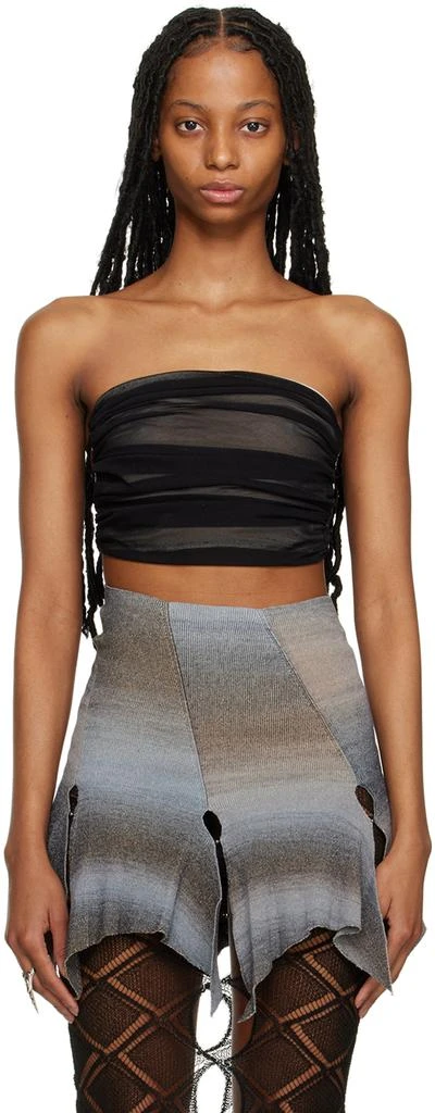 RUI Black Gathered Tube Top 1