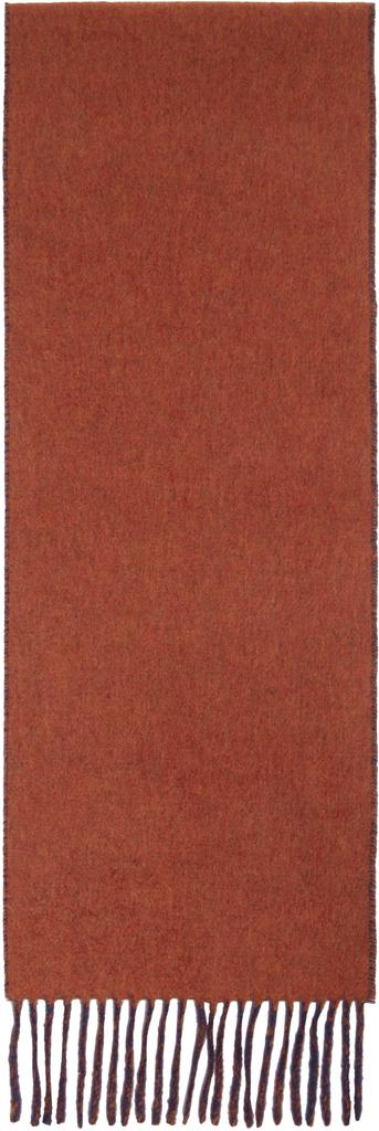 Vivienne Westwood Navy & Orange Single Orb Double Scarf