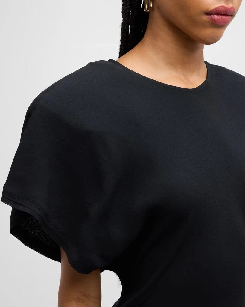 Stella McCartney Draped Strong-Shoulder Midi Dress 5