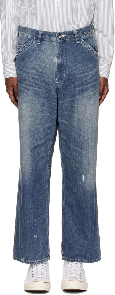 NEIGHBORHOOD Blue Washed Utility Jeans 1