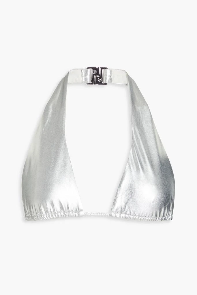 Solid & Striped The Nani metallic triangle bikini top 1