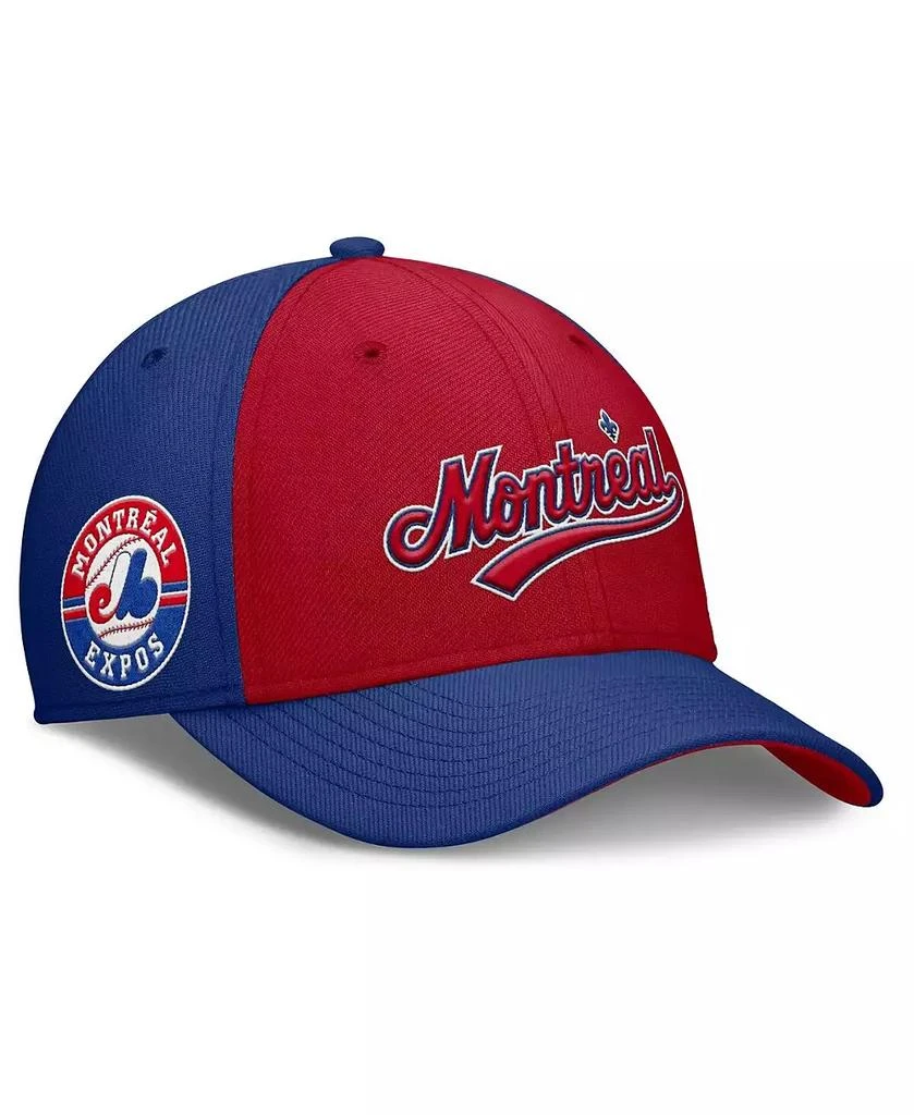 NIKE Men's Blue/Red Montreal Expos Rise Swoosh Performance Flex Hat 1