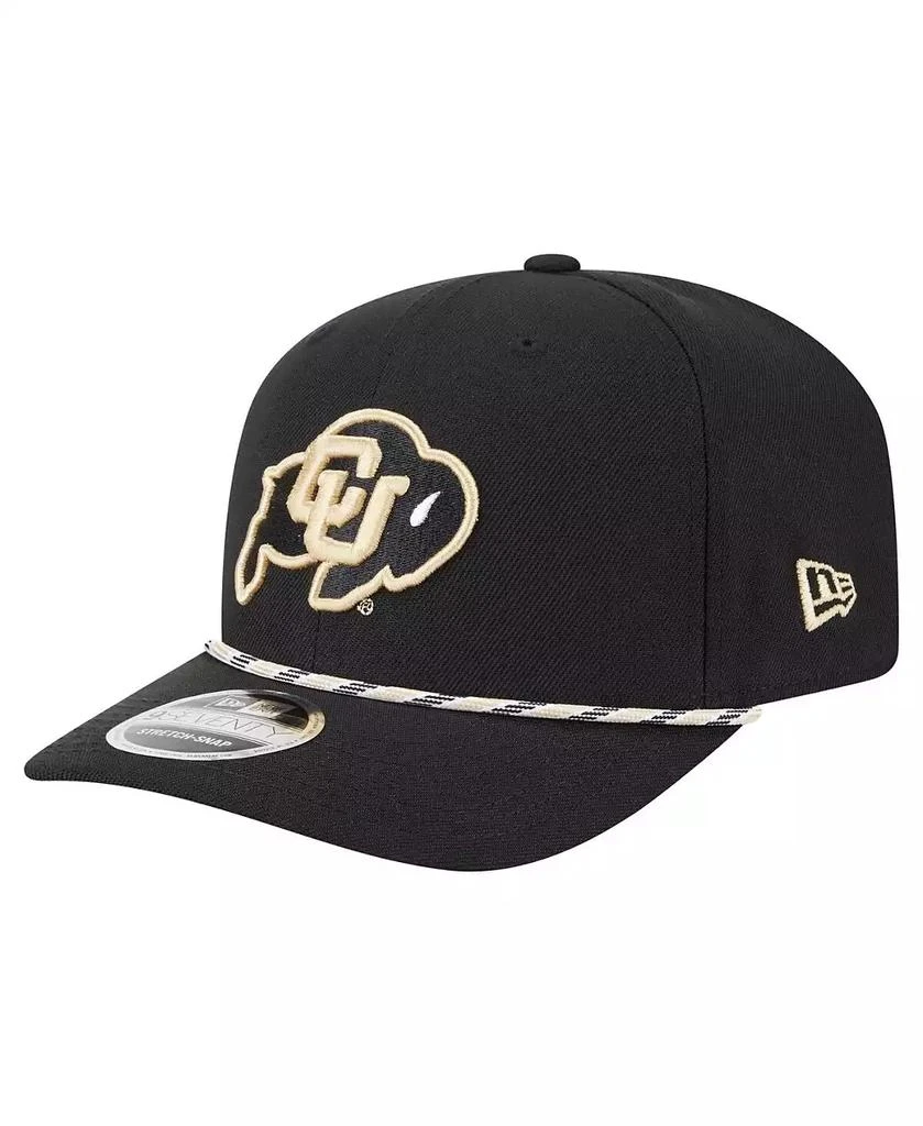 New Era Men's Black Colorado Buffaloes Game Day Multi-Rope 9SEVENTY Stretch-Snap Hat 1