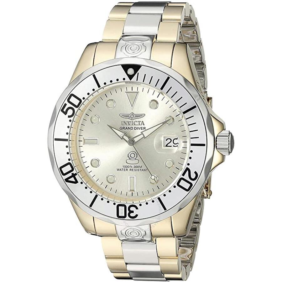 Invicta Pro Diver Automatic Gold Dial Grand Diver Men's Watch 16038