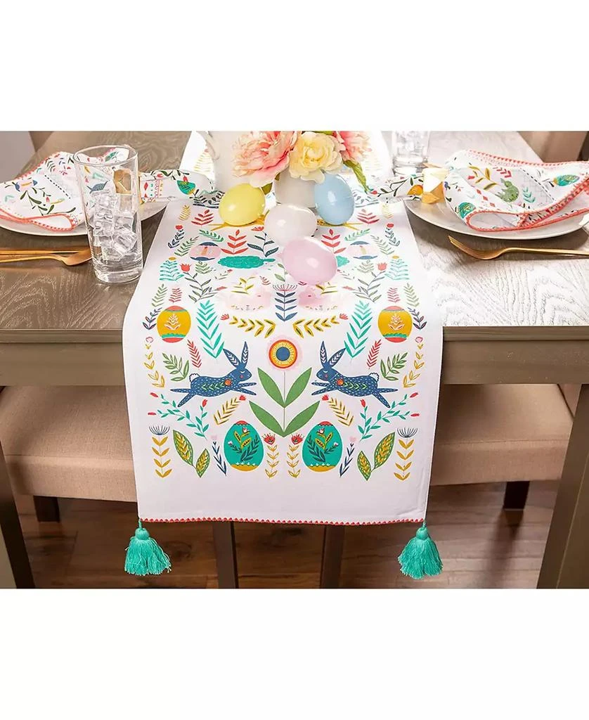 Design Imports Easter Folk Garden Embellished Table Runner, 14 x 72" 7