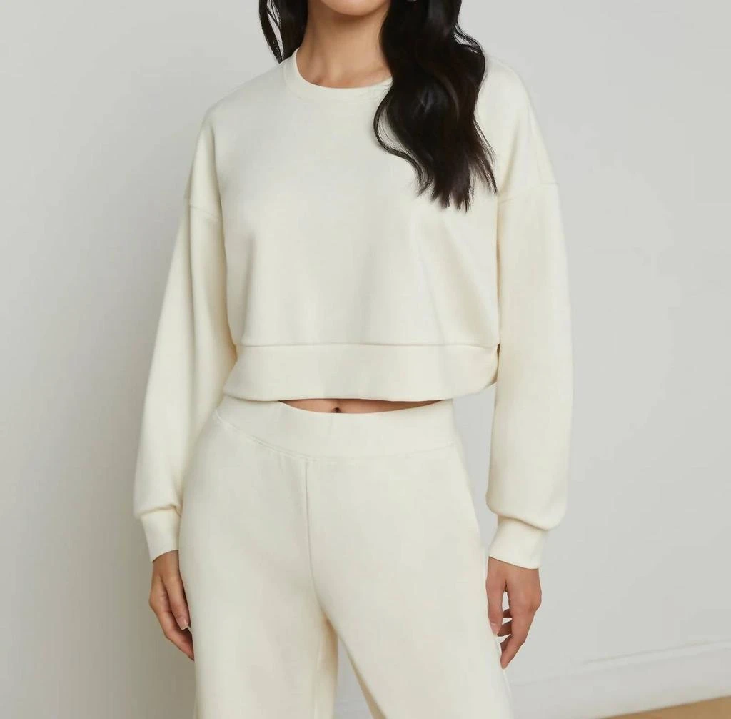 L'Agence L'Agence - Luvia Cropped Sweatshirt 1