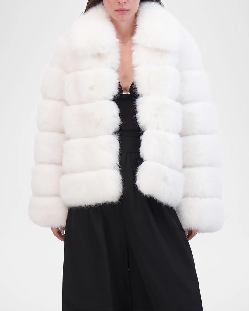 Theia Fox Faux Fur Jacket 6