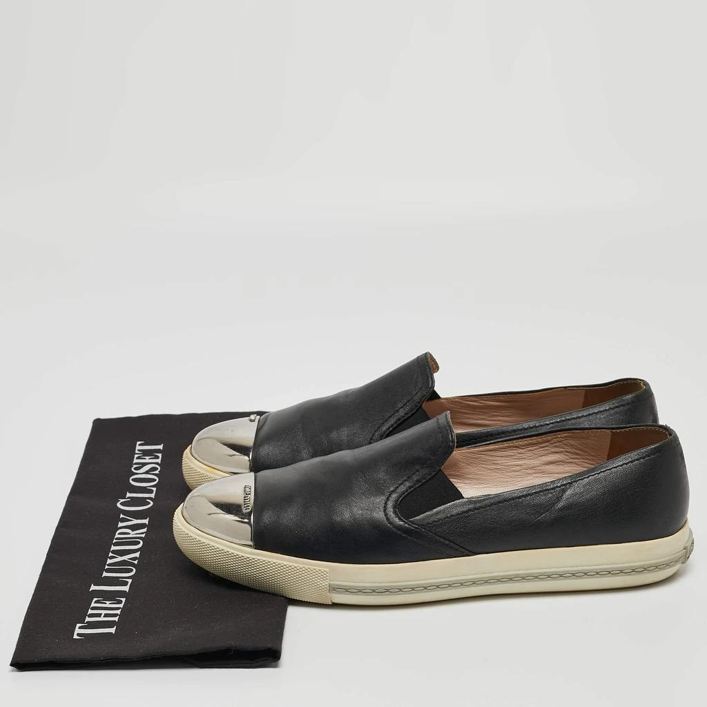 Miu Miu Miu Miu Black Leather Slip On Sneakers Size 41 9