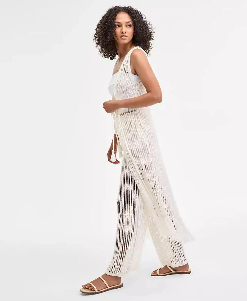 Bar III Women's Crochet Fringe Sleeveless Cardigan, Exclusively at Macy's 2