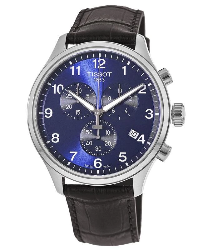 Tissot Tissot Chrono XL Classic Blue Dial Brown Leather Strap Men's Watch T116.617.16.047.00 1