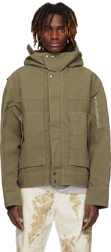 Dries Van Noten Khaki Flap Pocket Jacket