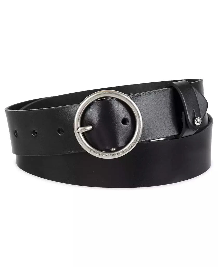Levi's Women's Circular Center Bar Buckle Leather Belt 1