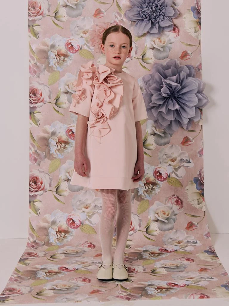 Jessie And James Jessie And James Girls Satin Orchard Dress in Pink 2