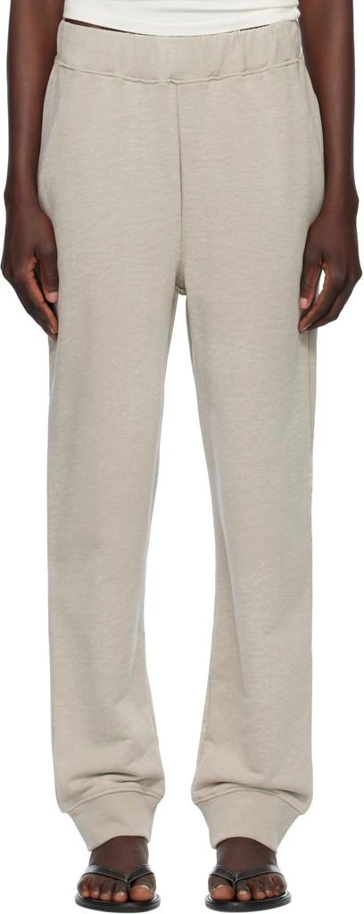 LAUREN MANOOGIAN Gray Terry Lounge Pants 1