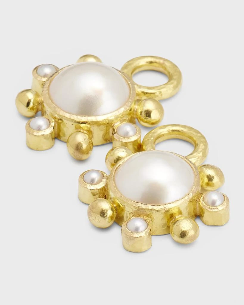 Elizabeth Locke 19K White 8.5mm Mabe Pearl Earring Charms 3