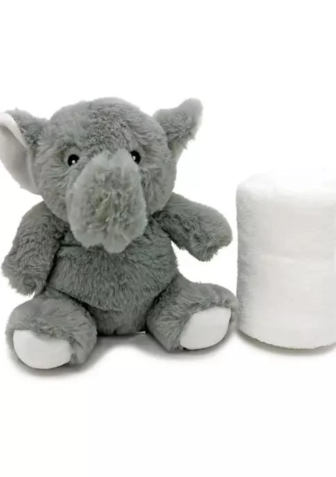 Tendertyme Baby Plush Gray Elephant With Blanket