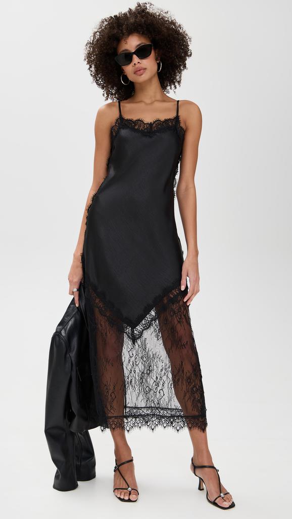 Pixie Market Silky Lace Panel Dress