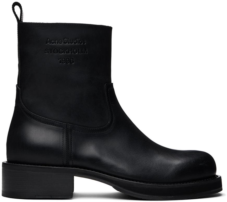 【関税込み】Acne Studios ブラック Besare ブーツ Acne Studios Black Besare Boots - Shoes - BeyondStyle