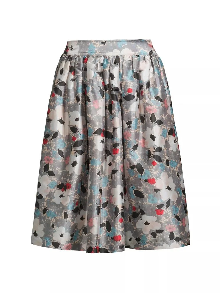 Frances Valentine Barbara Poppy Satin Midi-Skirt 1