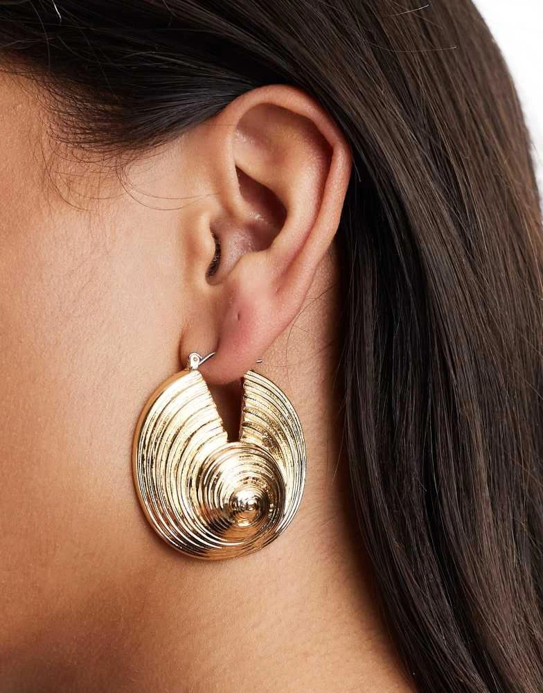 8 Other Reasons 8 Other Reasons 18k gold plated textured chunky hoop earrings 4