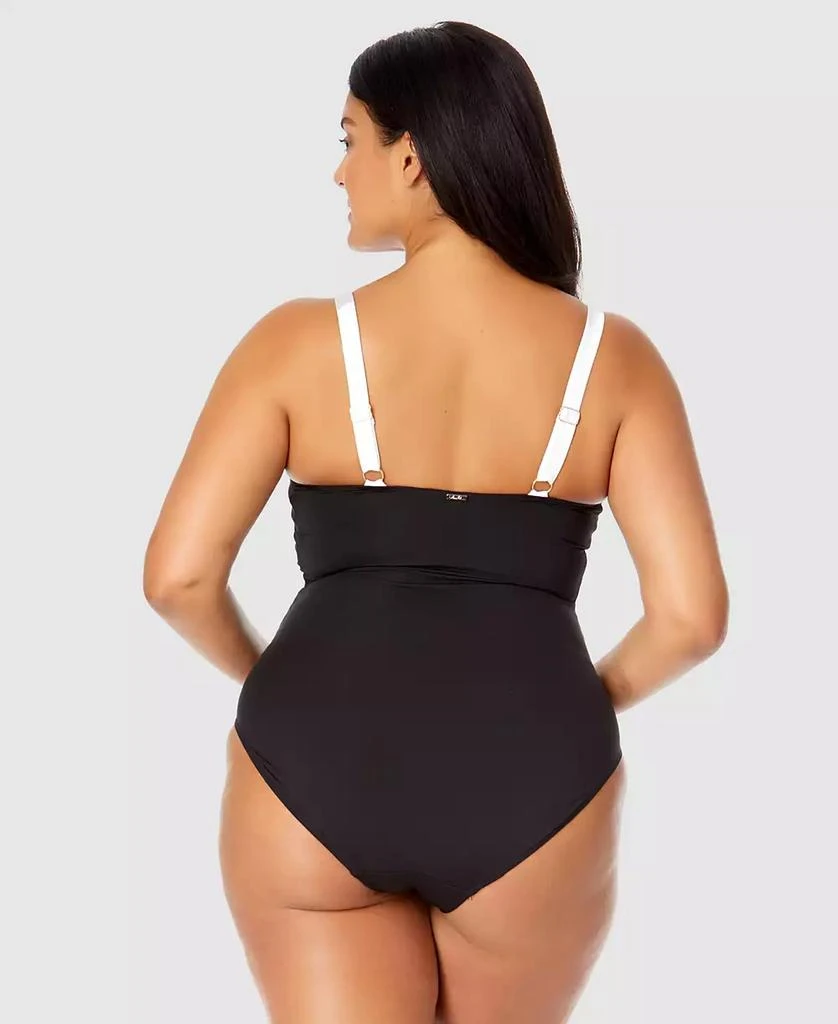 Anne Cole Plus Size Mesh-Trim One-Piece Swimsuit 4